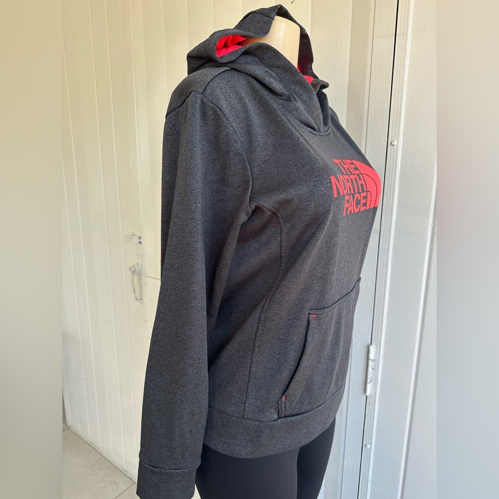The North Face Half Dome Women’s Size M Charcoal & Orange Neon Pullover Hoodie - Picture 5 of 5